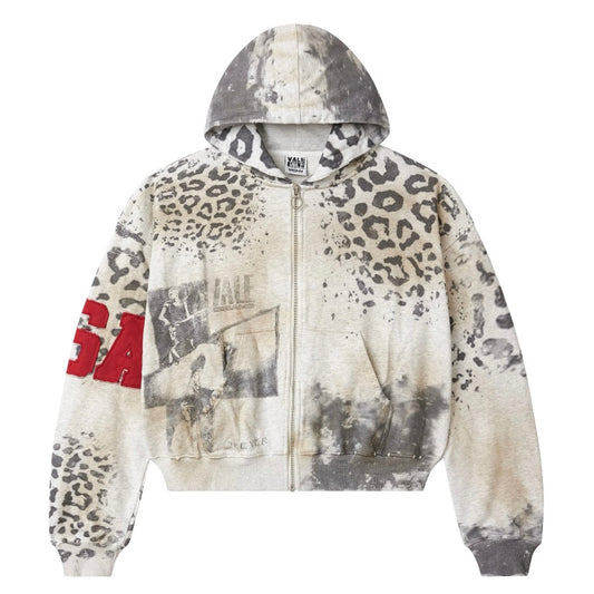 Vale Cheetah Zip Hoodie