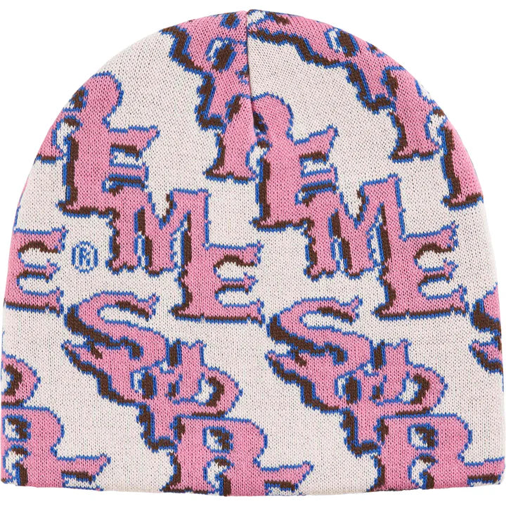 Supreme Light Tan Slanted Gothic Outline Beanie