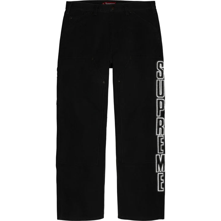 Supreme Black Reflective Double Knee Pants