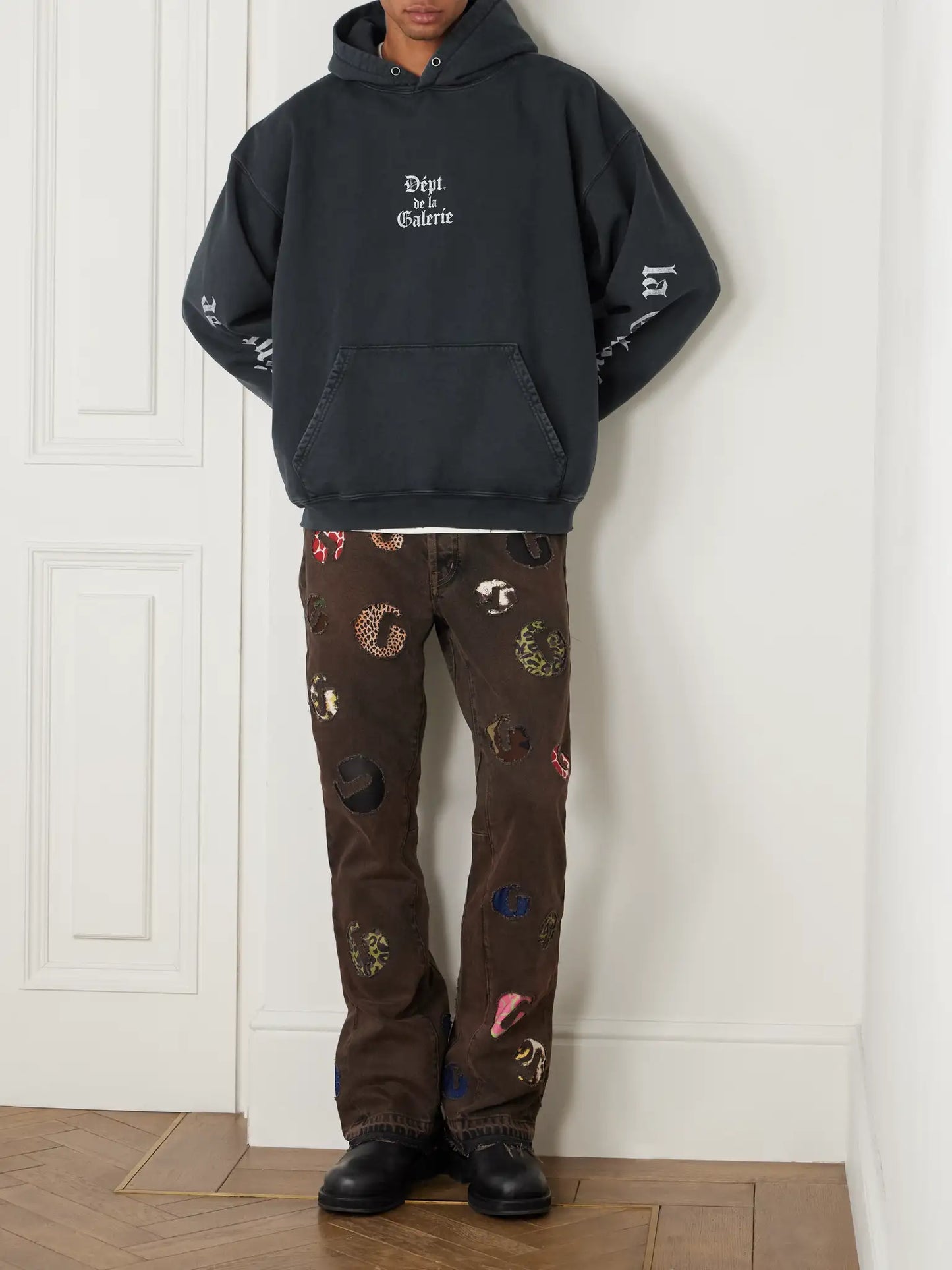 Gallery Dept Black Gotchic Logo Hoodie