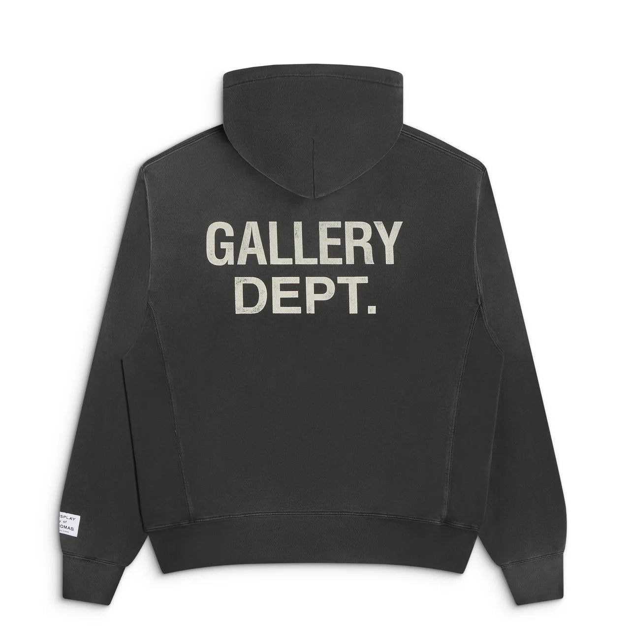 Gallery Dept Vintage Black Logo Paint Splattered Hoodie