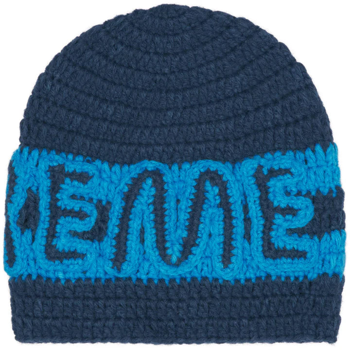 Supreme Navy Crochet Logo Beanie
