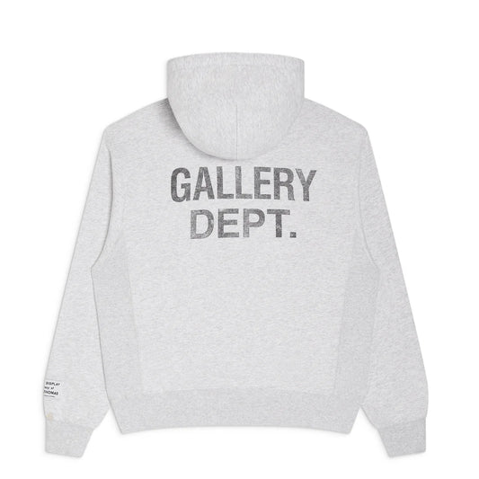 Gallery Dept Light Heather Grey Logo Paint Splattered Hoodie