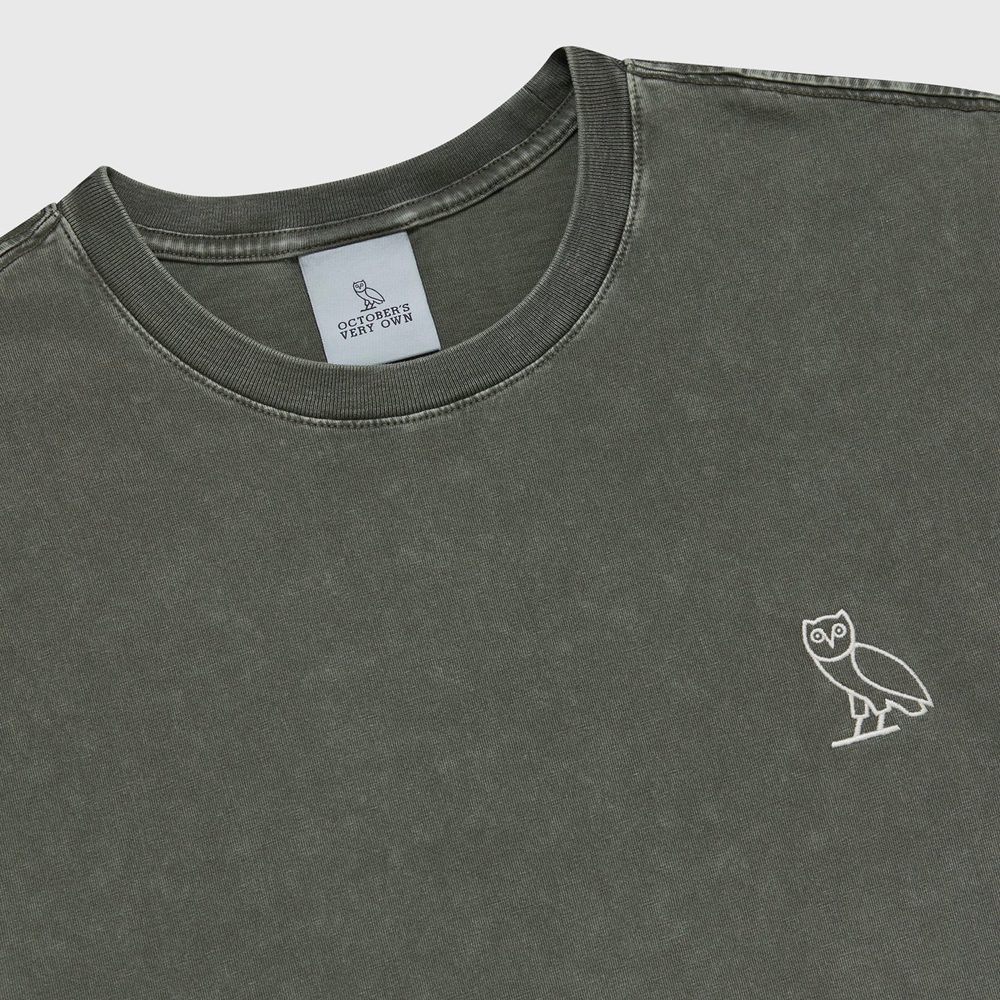 OVO Washed Green T-Shirt Close View 1
