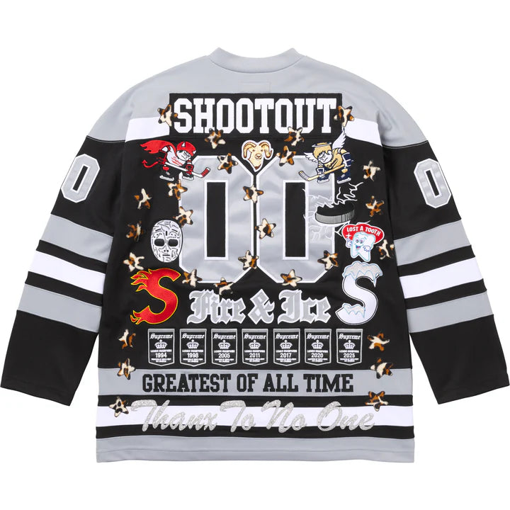 Supreme Black Fire & Ice Hockey Jersey