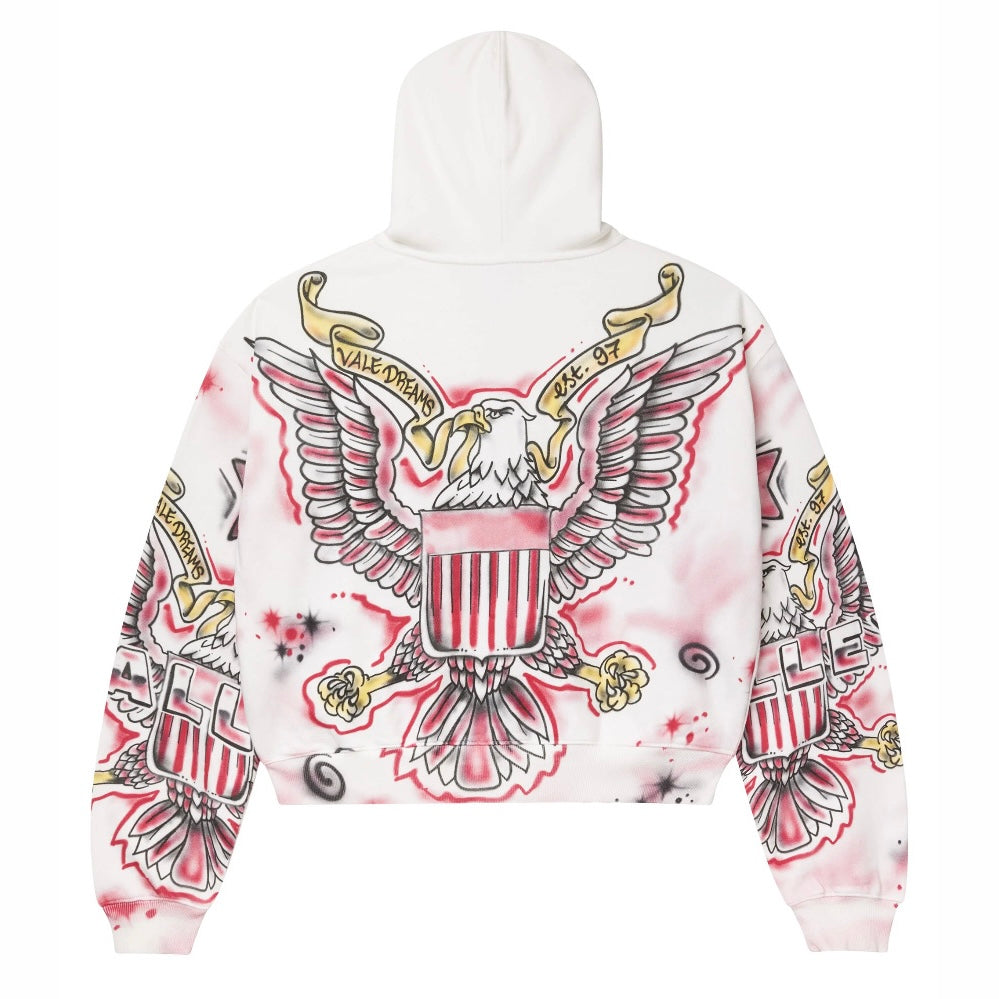 Vale White Flag Zip Hoodie