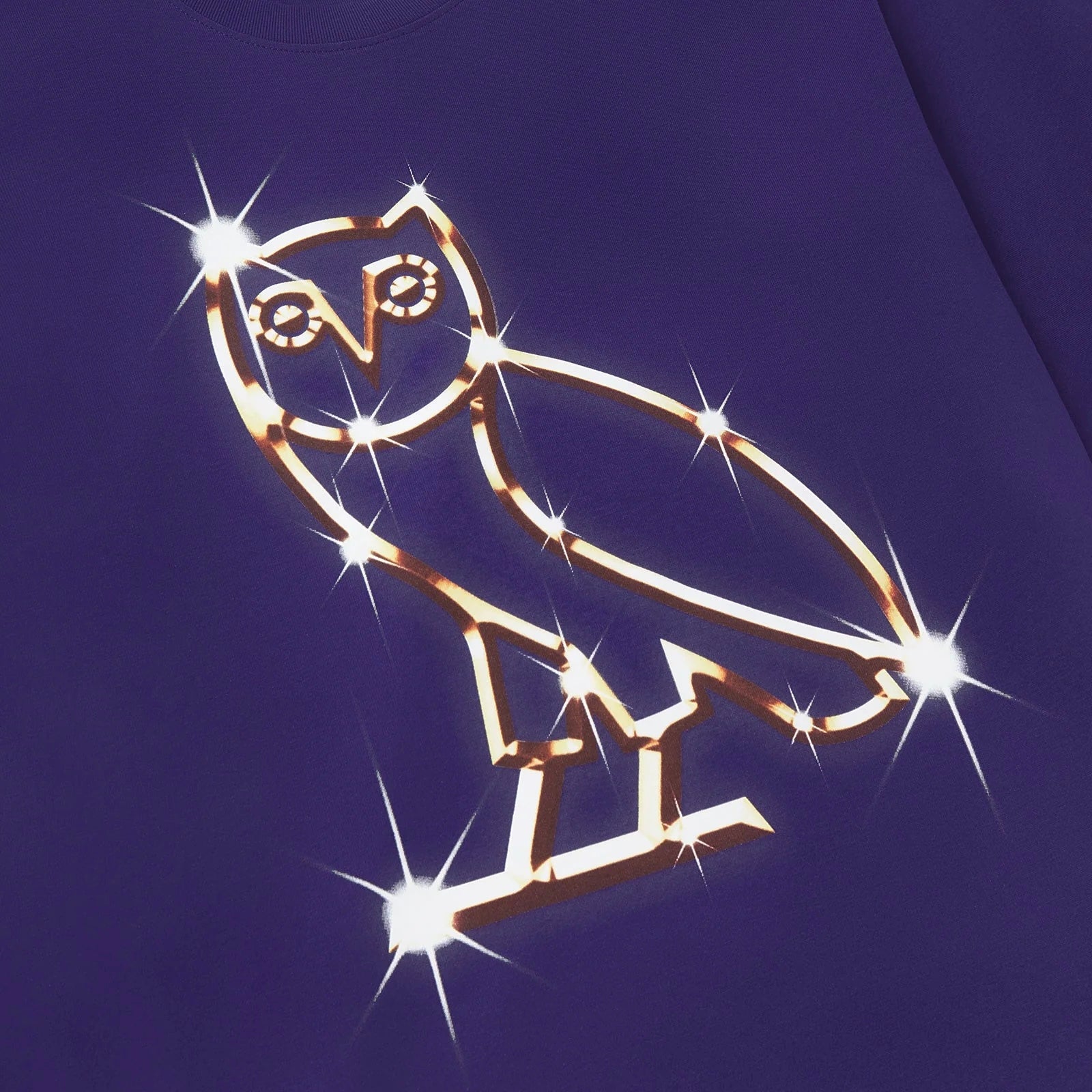 OVO Purple Bling T-Shirt Close View