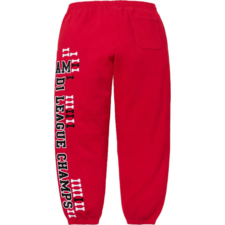 Supreme Red League Champs Sweatpants