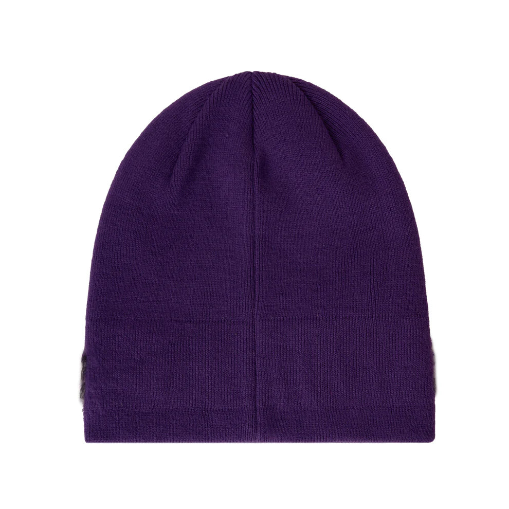 Sp5der Purple Fuzzy Mohair Beanie