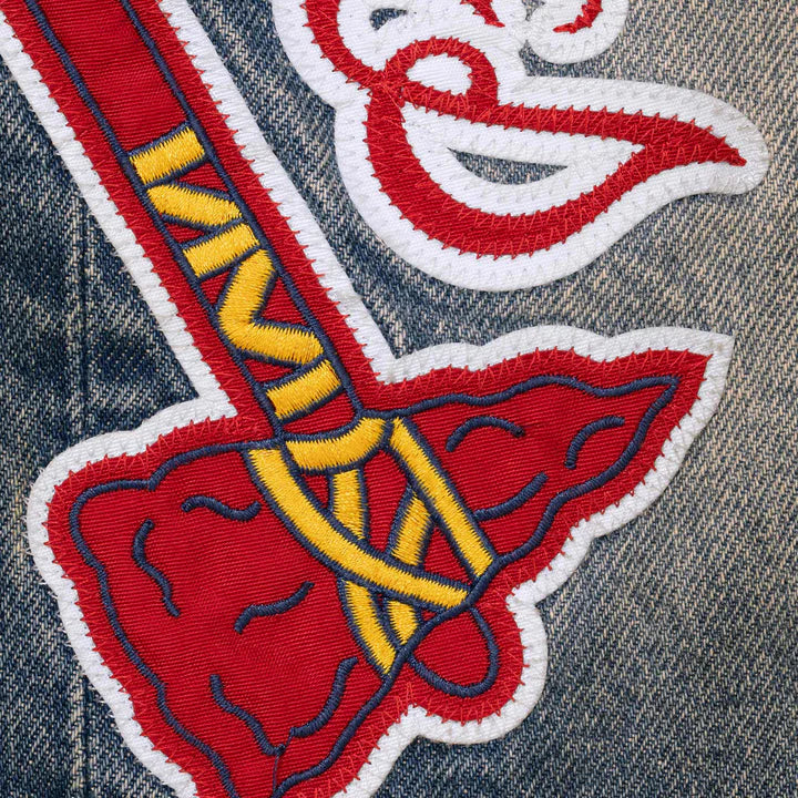 Supreme Mitchell & Ness Braves Washed Indigo Loose Fit Jeans