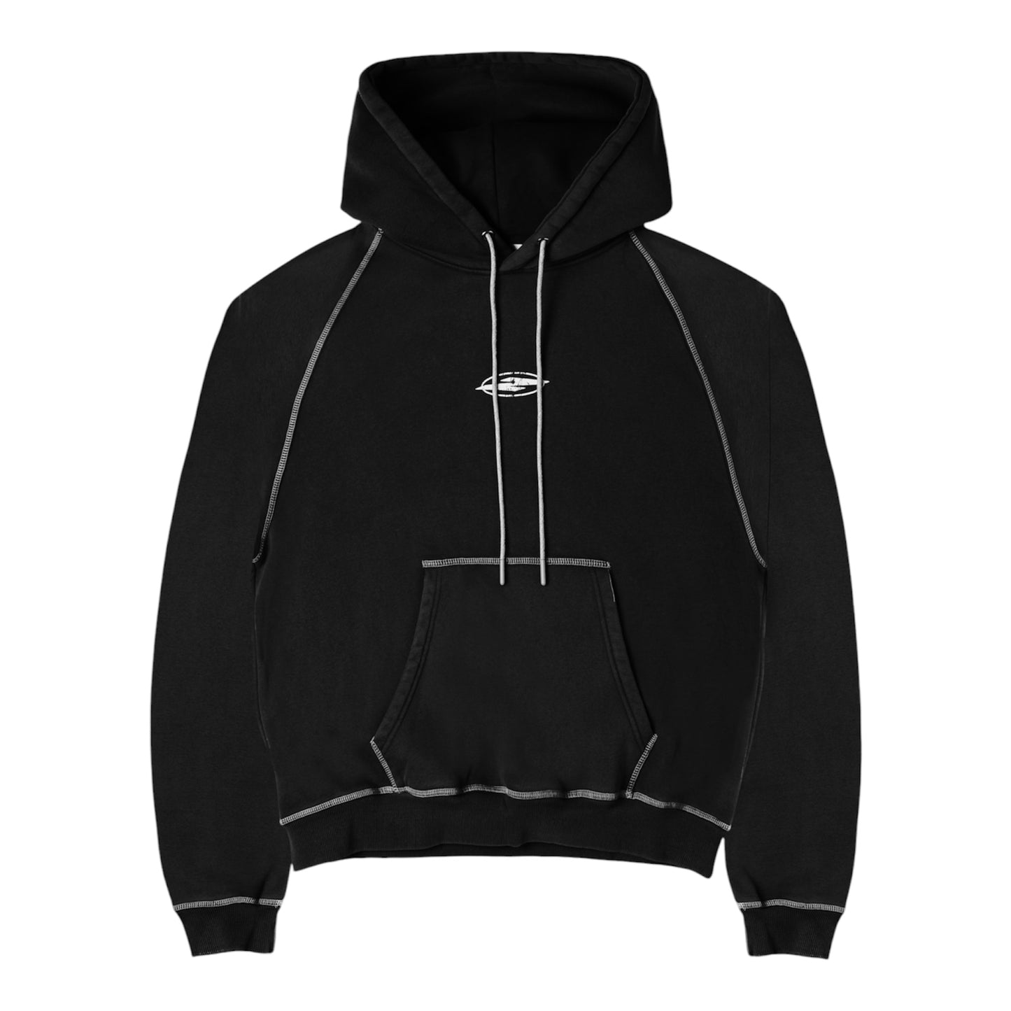 No Feelings Black Stitch Hoodie