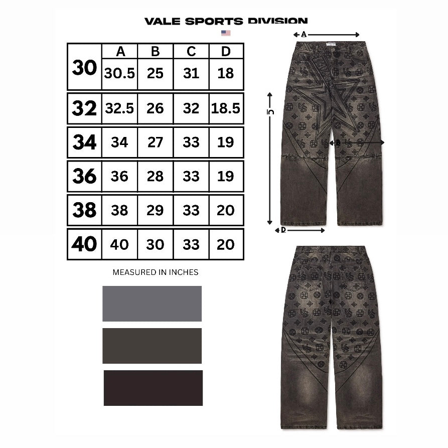 Vale Black Spade Denim Pants