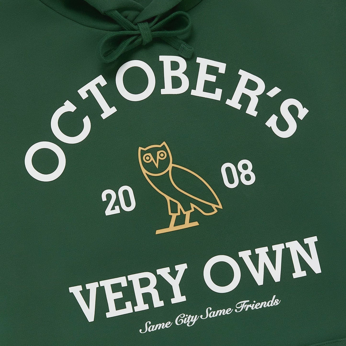 OVO Forrest Green Collegiate Hoodie Close View 1