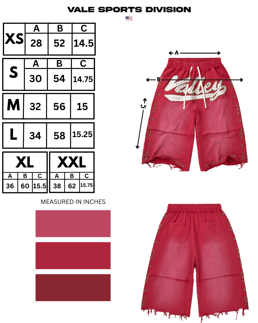 Vale Red Skittle Shorts