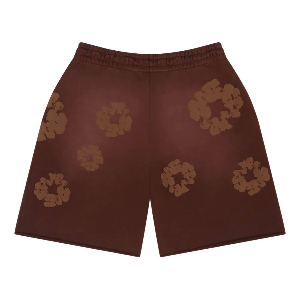 Denim Tears Brown Mono Cotton Wreath Shorts