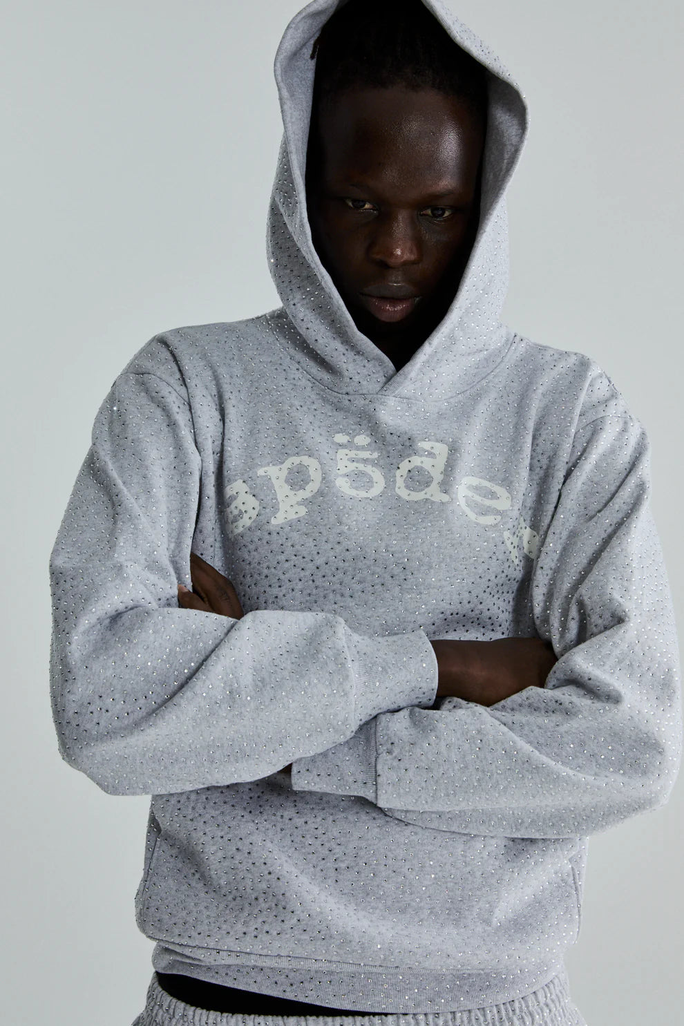 Sp5der Heather Grey VVS Hoodie