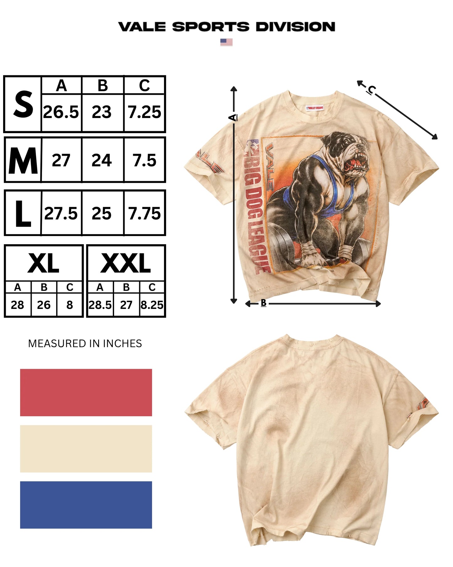 Vale Natural Heavyweight T-Shirt