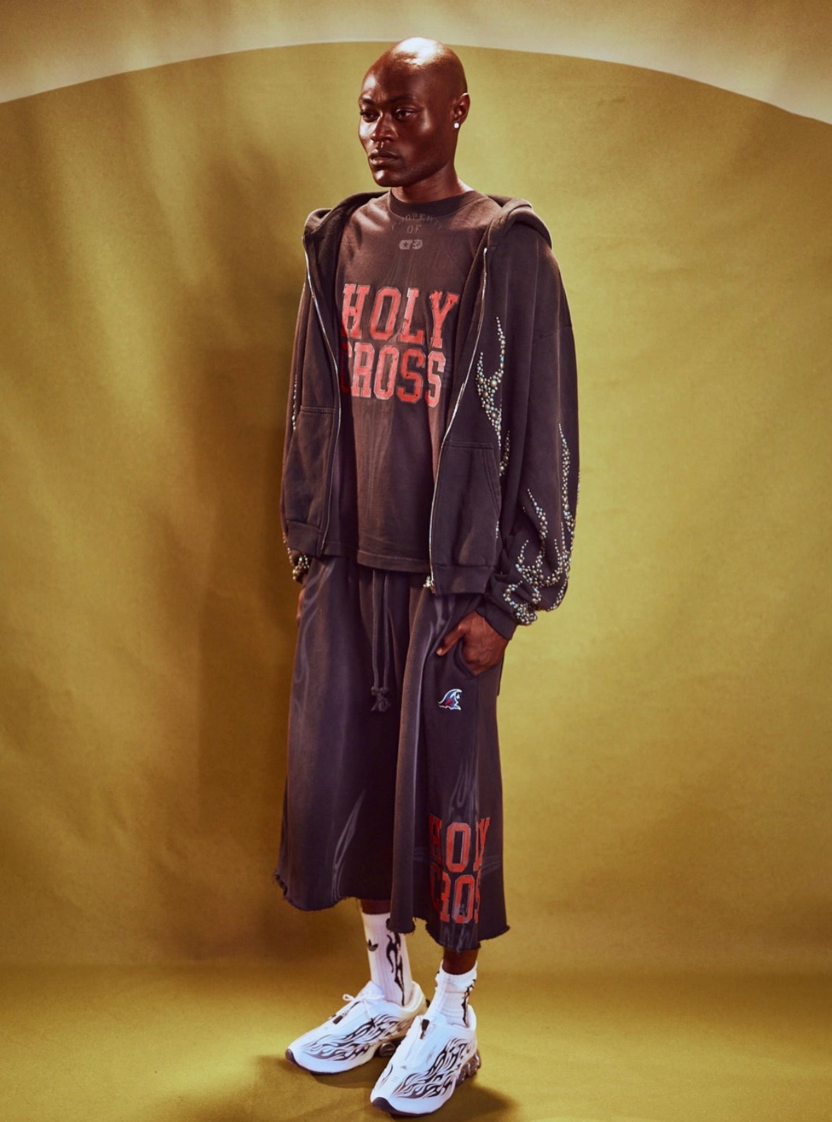 Hellstar Heather Grey Holy Cross T-Shirt