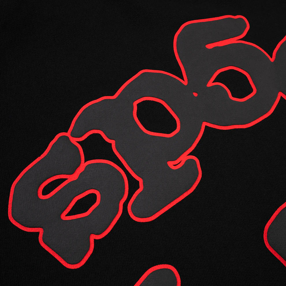 Sp5der Black Red Beluga Outline Hoodie