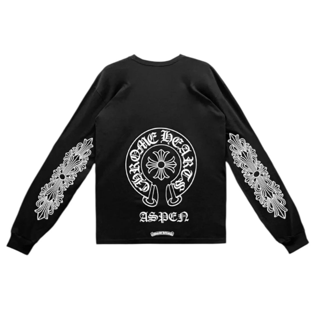 Chrome Hearts Aspen Black Floral Horseshoe Long Sleeve