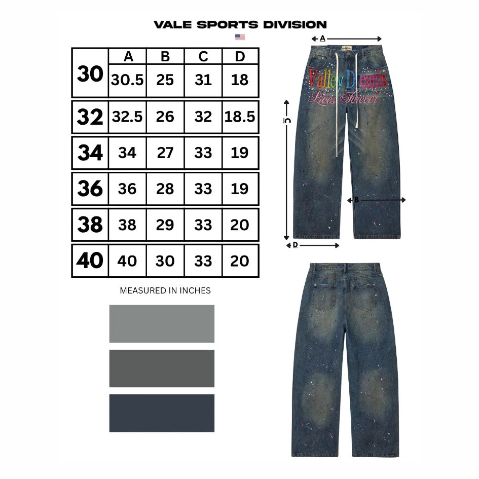 Vale Blue Ice Cream Denim Pants