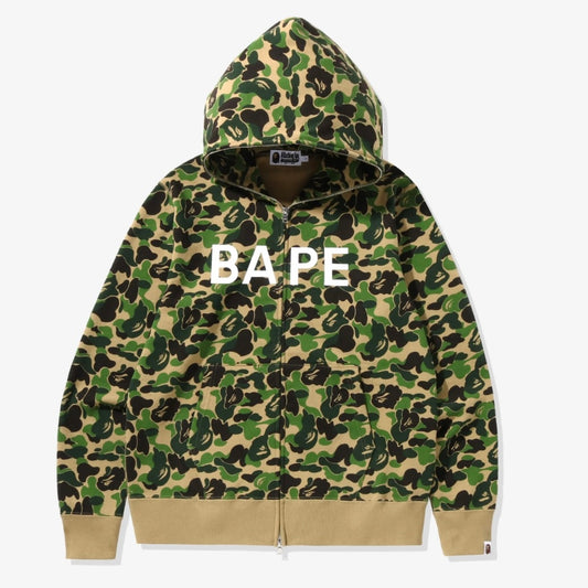 Bape Green ABC Camo Zip Hoodie