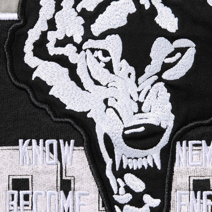 Supreme Black Warriors Applique Zip Hoodie