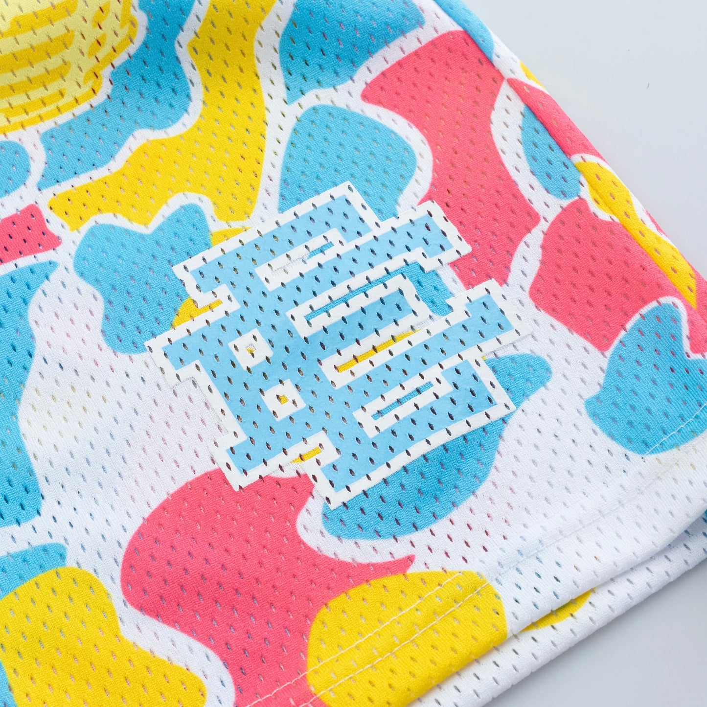 Eric Emanuel Baby Blue Pink Yellow Camo Shorts