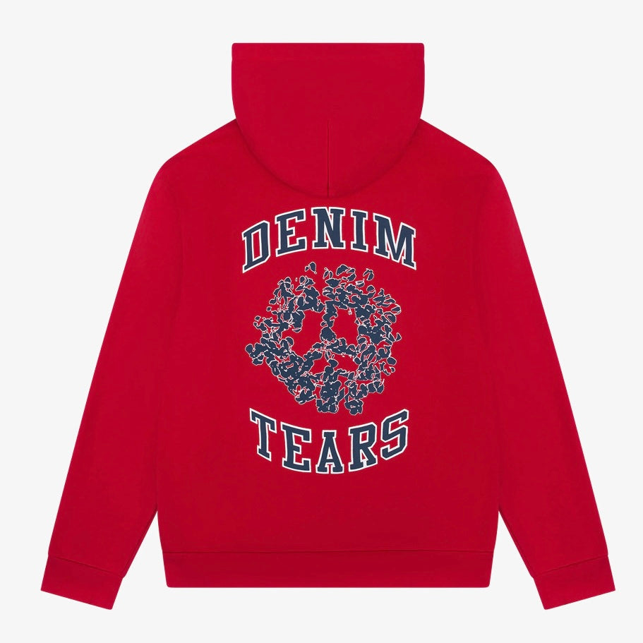 Denim Tears Red University Zip Hoodie