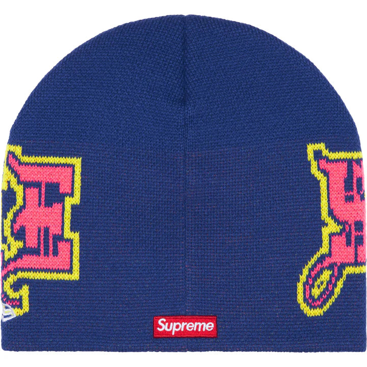 Supreme New Era Navy Outline Beanie