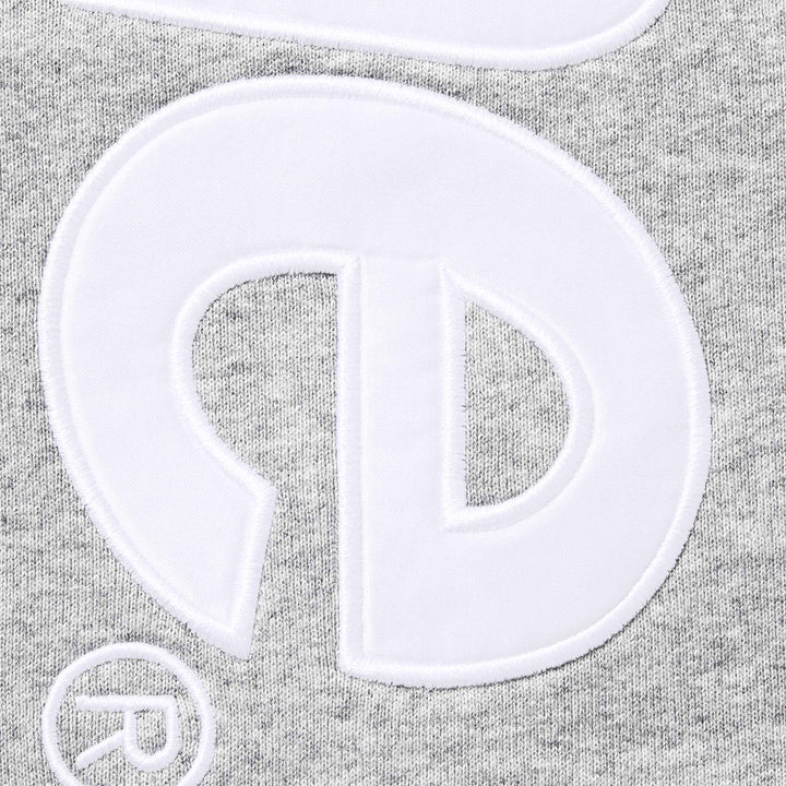 Supreme Heather Grey Satin Applique Hoodie