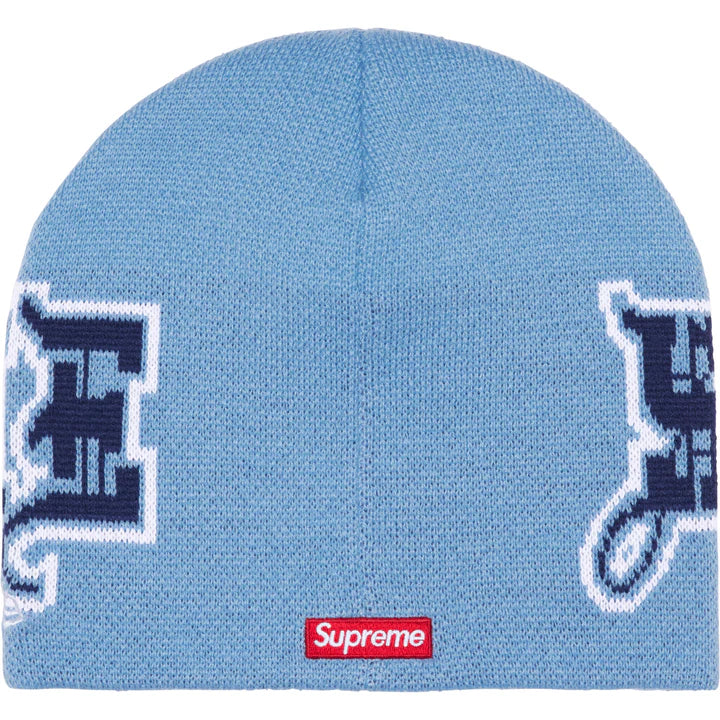 Supreme New Era Light Blue Outline Beanie
