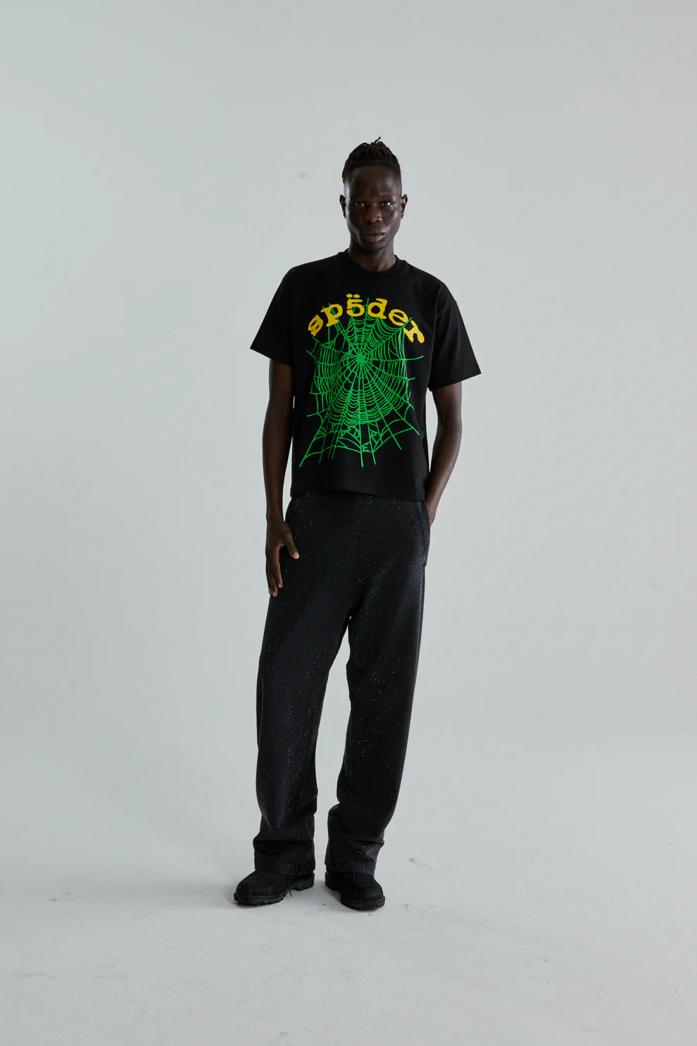 Sp5der Black OG Web V2 T-Shirt