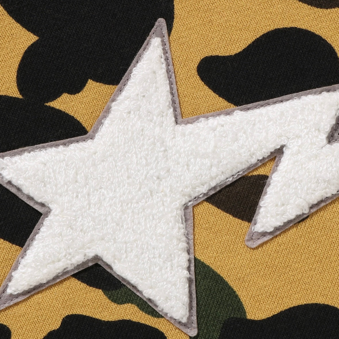 Bape Yellow 1st Camo Star Zip hoodie