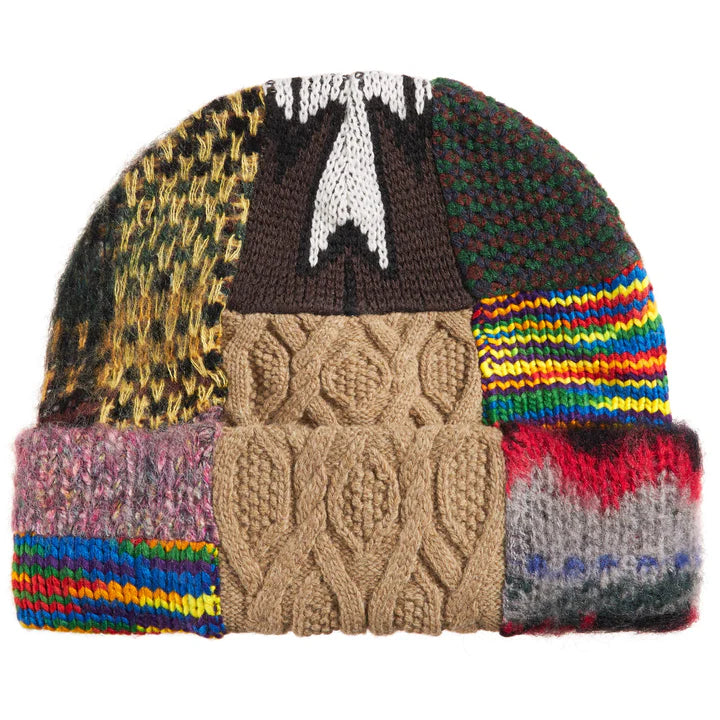 Supreme Brown Patchwork Beanie