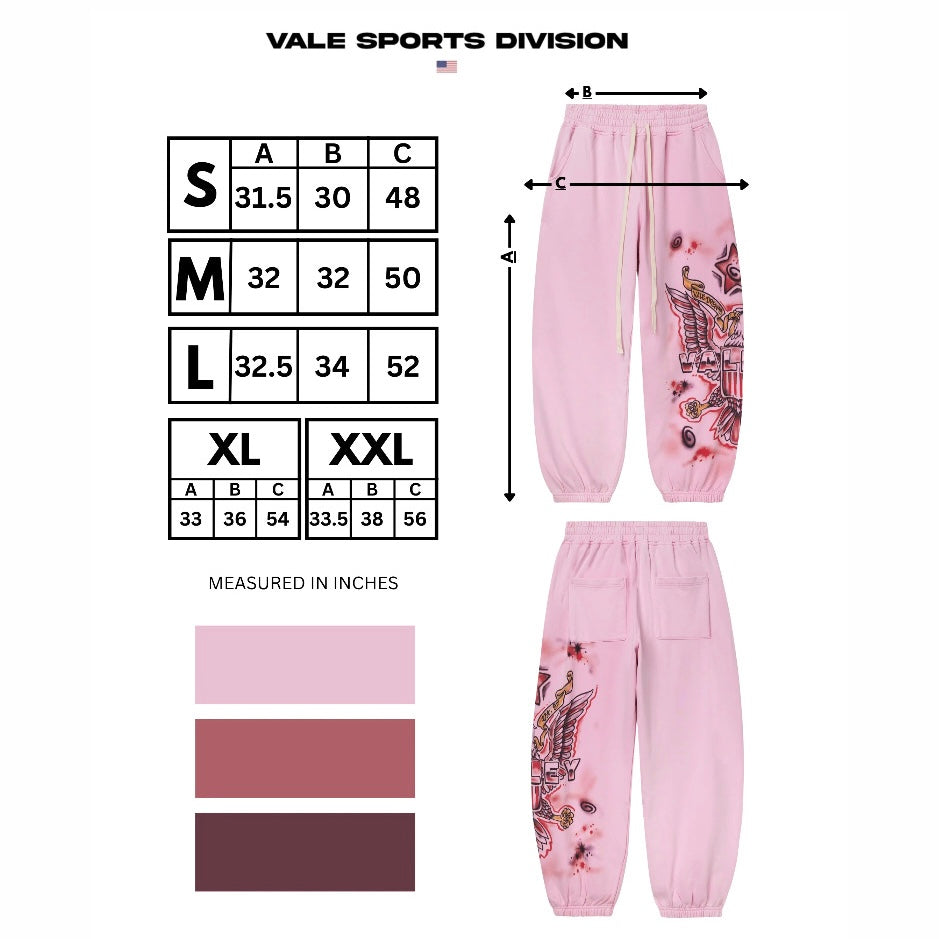 Vale Pink Flag Sweatpants