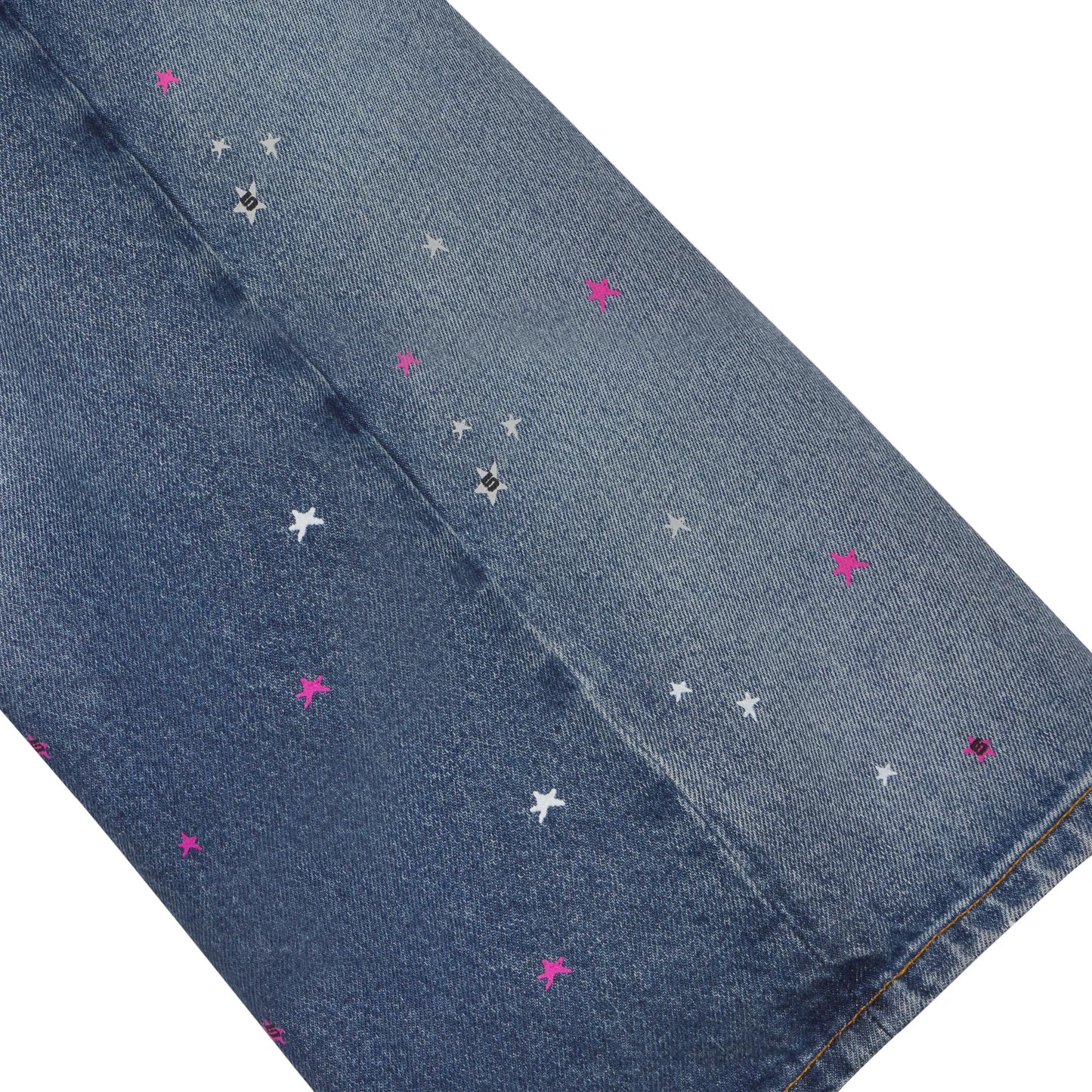 Sp5der Light Blue Wash Heavy Web Denim Shorts