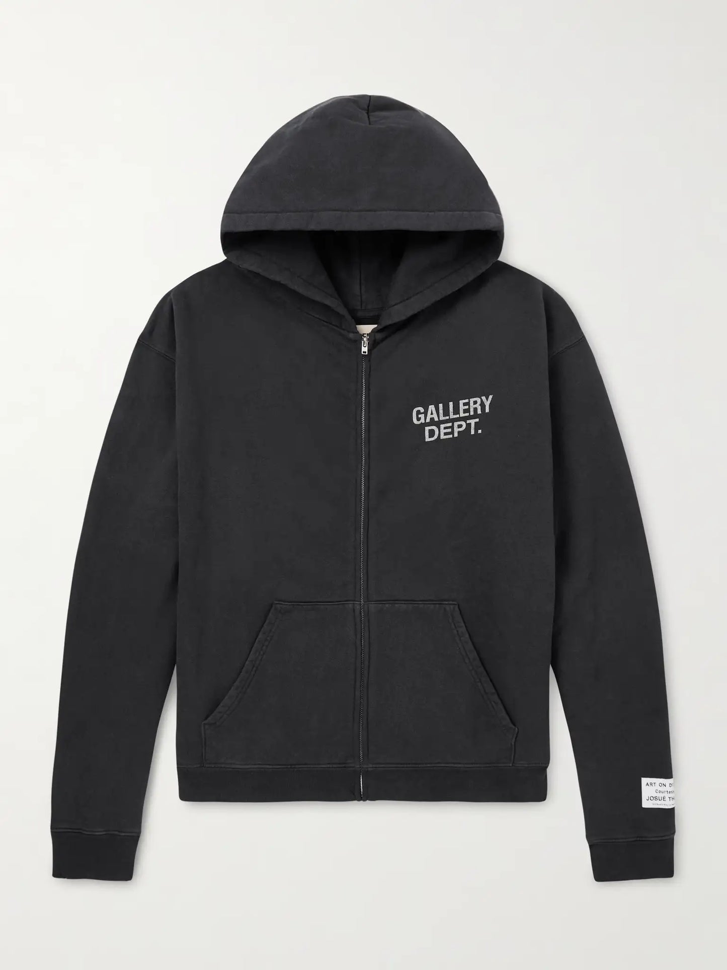 Gallery Dept Black 90s Logo Zip Hoodie