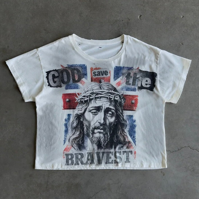 Bravest Studios White Union Vintage T-Shirt