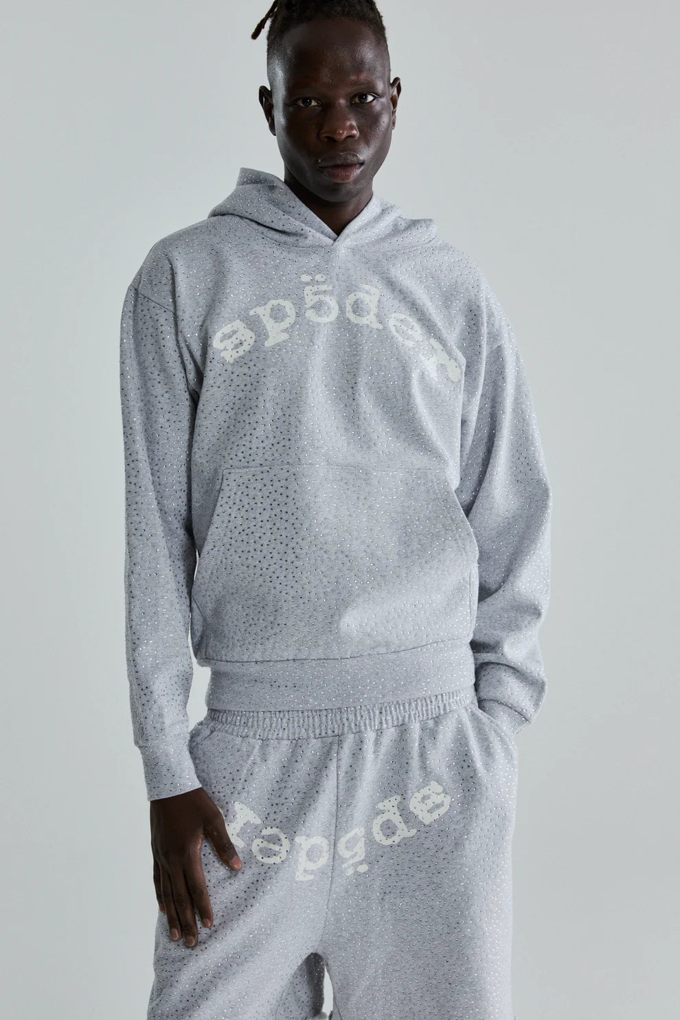 Sp5der Heather Grey VVS Hoodie