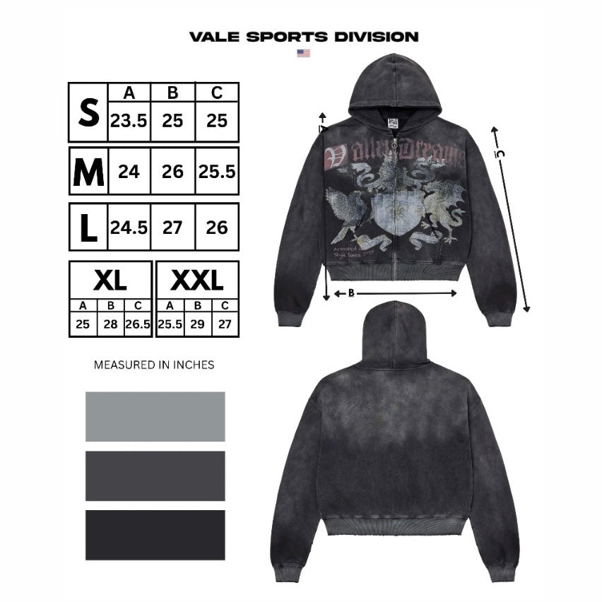 Vale Evo Black Vendetta Zip Hoodie