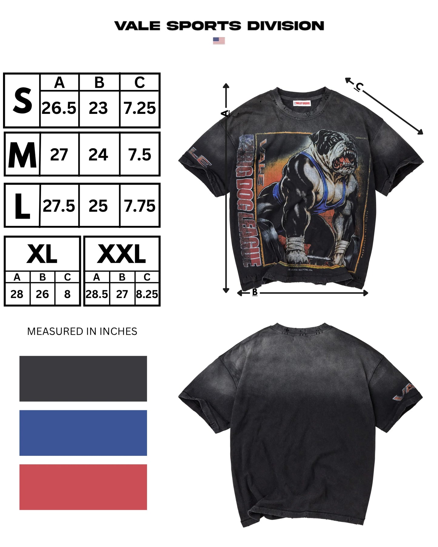 Vale Black Heavyweight T-Shirt