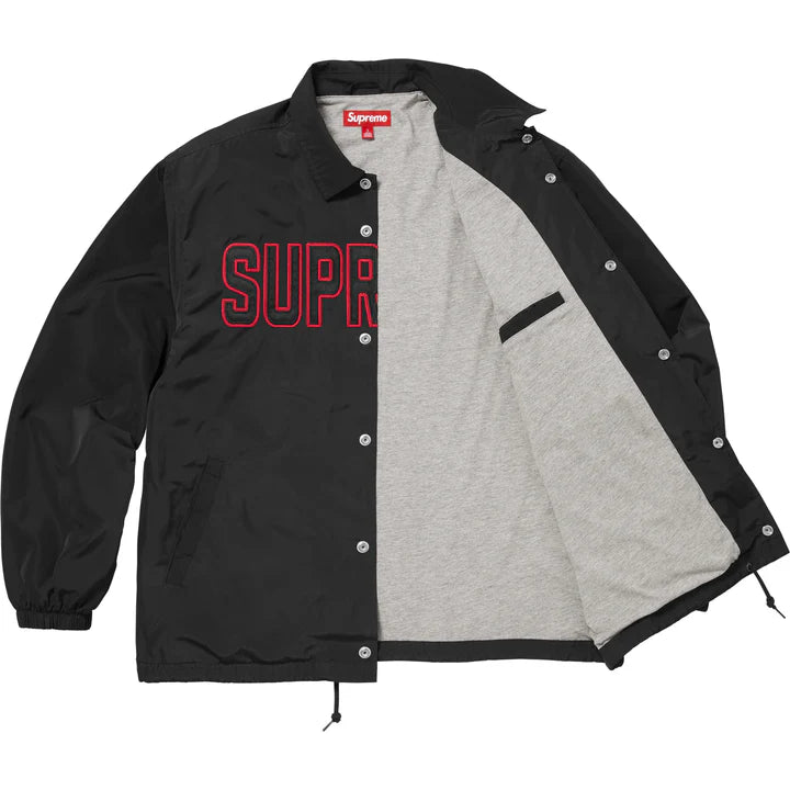 Supreme Black Spellout Coaches Jacket