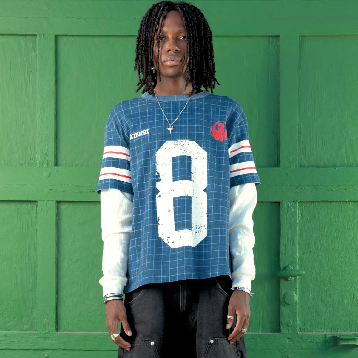 Bravest Studios Blue Plaid Thermal Long Sleeve