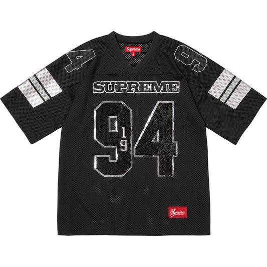 Supreme Black Sequin Football Jersey