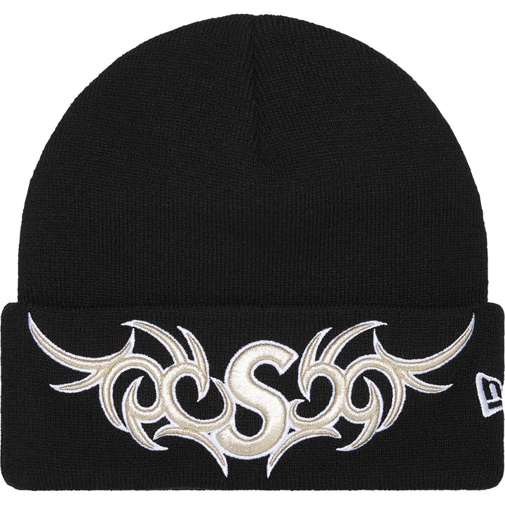 Supreme Black Tribal S Logo Beanie