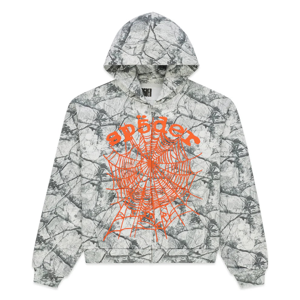 Sp5der White Camo Real Tree OG Web V2 Zip Hoodie – Soles District