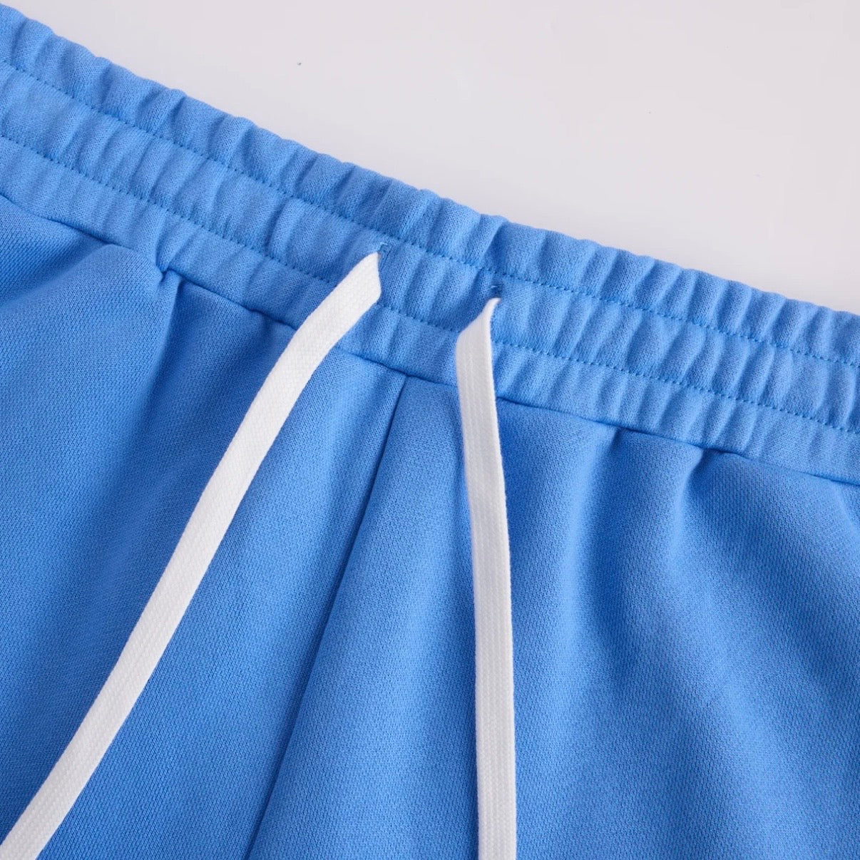 AZVA Baby Blue Crystal Cactus Shorts