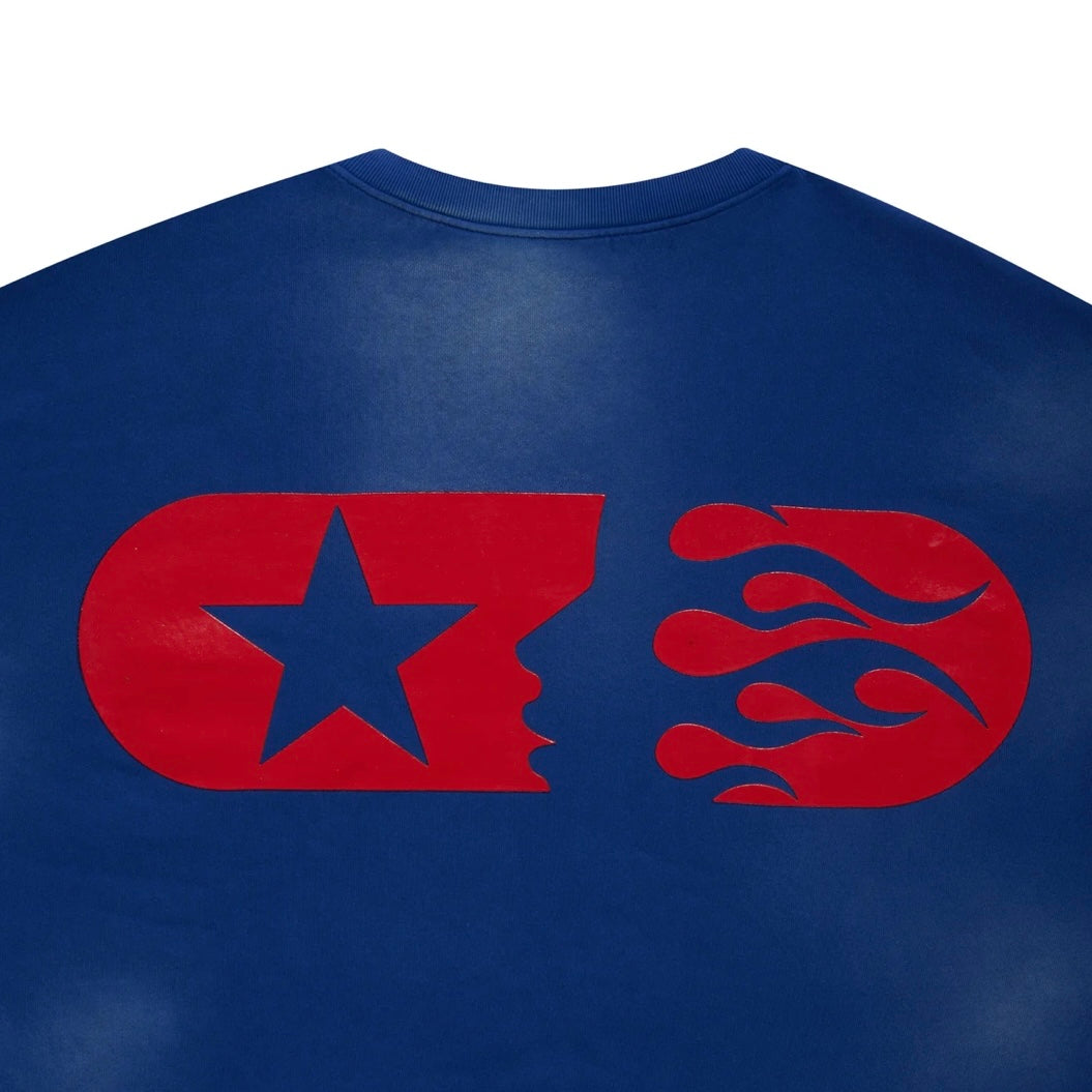 Hellstar Sports Blue Red Core Logo Crewneck