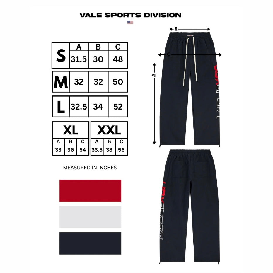 Vale Black VSX Swish Track Pants